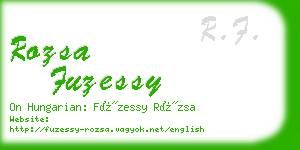 rozsa fuzessy business card